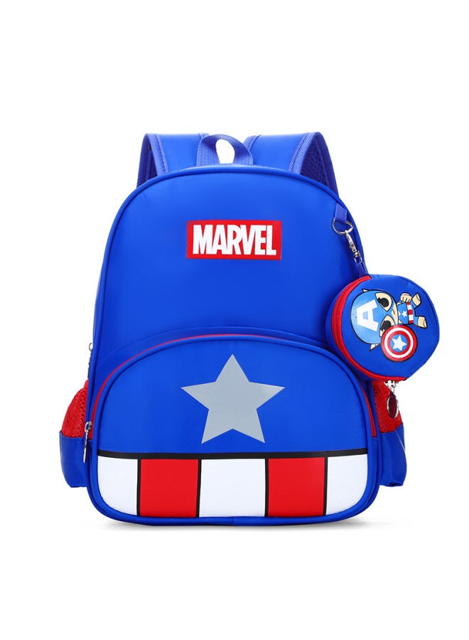 Ins Korean Version Of Cartoon Kindergarten Schoolbag Fashion Travel Burden Reduction Large Capacity Children's Backpack Custom Wholesale-Color:Sky Blue-Spiderman - Image 3