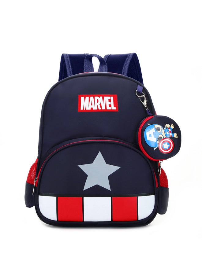 Ins Korean Version Of Cartoon Kindergarten Schoolbag Fashion Travel Burden Reduction Large Capacity Children's Backpack Custom Wholesale-Color:Sky Blue-Spiderman - Image 2