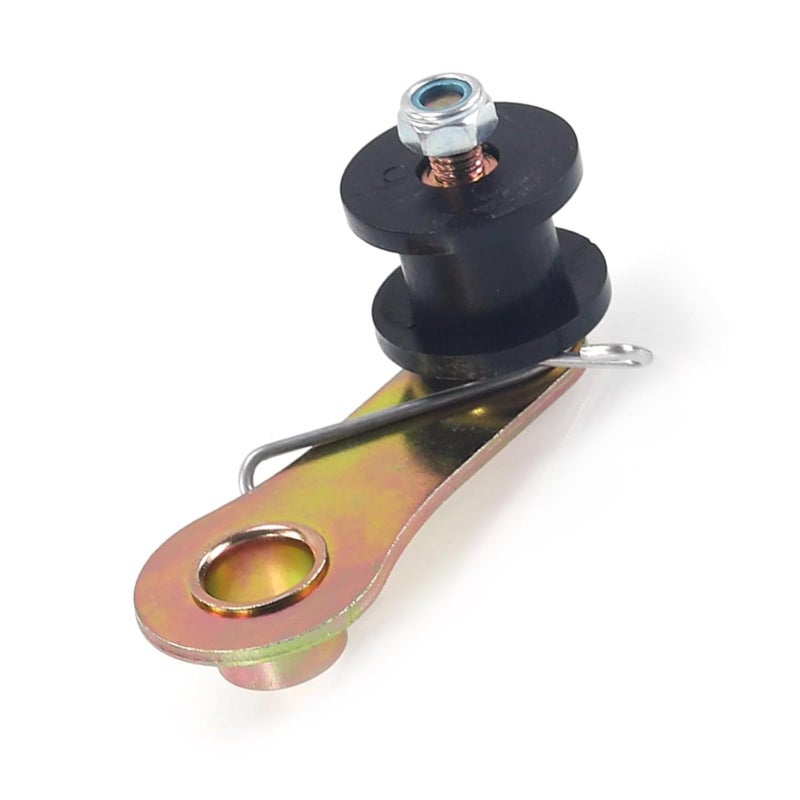 Merdege Chain Tensioner Iron Chain Adjuster Sprocket Guide Chain Roller Tensioner with Spring Sutible for Most ATVs Motorcycles Mini Bikes Black - Image 3