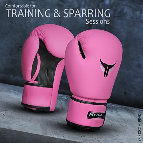 Mytra Fusion Boxing Gloves Women Muay Thai Gloves MMA Training Punching Kickboxing Gloves (Pink, 10-oz) - Image 5