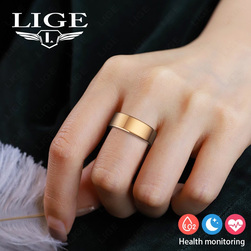 Lige/New R02 Smart Ring Pressure Blood Oxygen Sleep Monitoring Waterproof Step Meter Various Sports Ring - Image 3