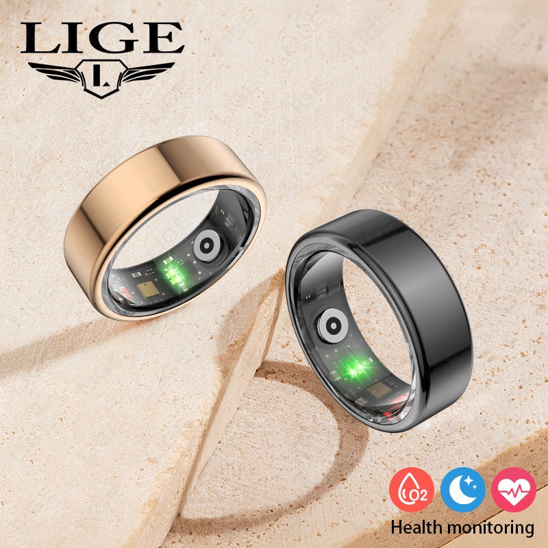 Lige/New R02 Smart Ring Pressure Blood Oxygen Sleep Monitoring Waterproof Step Meter Various Sports Ring - Image 4