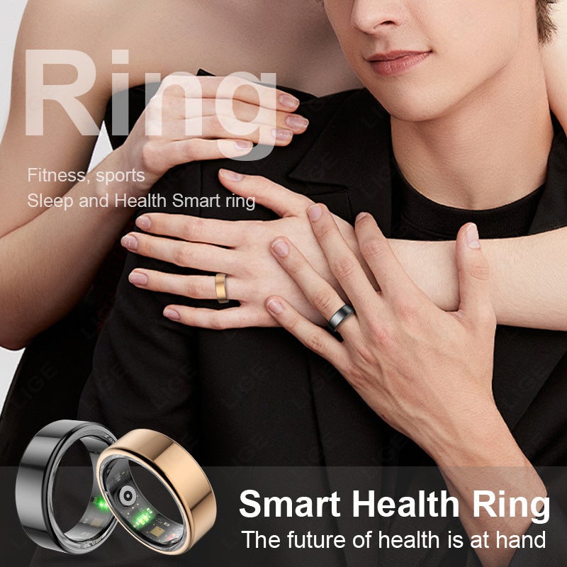 Lige/New R02 Smart Ring Pressure Blood Oxygen Sleep Monitoring Waterproof Step Meter Various Sports Ring - Image 5