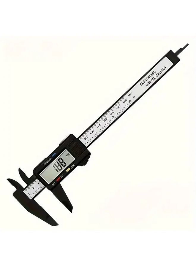 Digital Caliper 150mm Carbon Fiber Dial ABS Material Precision Measurement Tool - Image 1