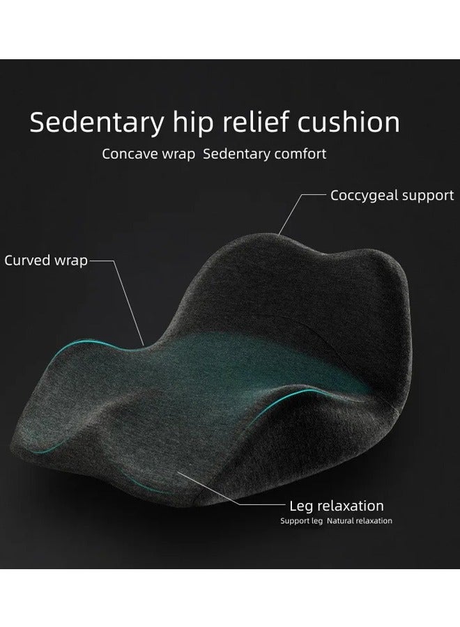 Memory Foam Office Chair Cushions for Back Cushion Pressure Relief Seat Cushion  L-Shaped Design Car Seat Cushions for Long Sitting Hours on Office/Home Chair Car Wheelchair - Extra-Dense Memory Foa - Image 3