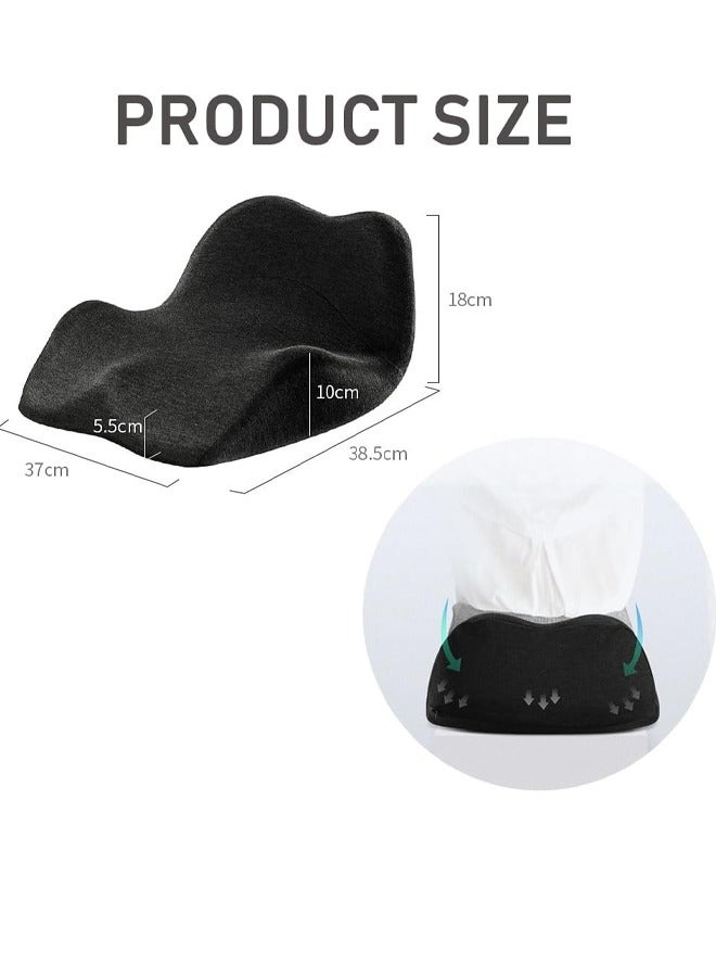 Memory Foam Office Chair Cushions for Back Cushion Pressure Relief Seat Cushion  L-Shaped Design Car Seat Cushions for Long Sitting Hours on Office/Home Chair Car Wheelchair - Extra-Dense Memory Foa - Image 2