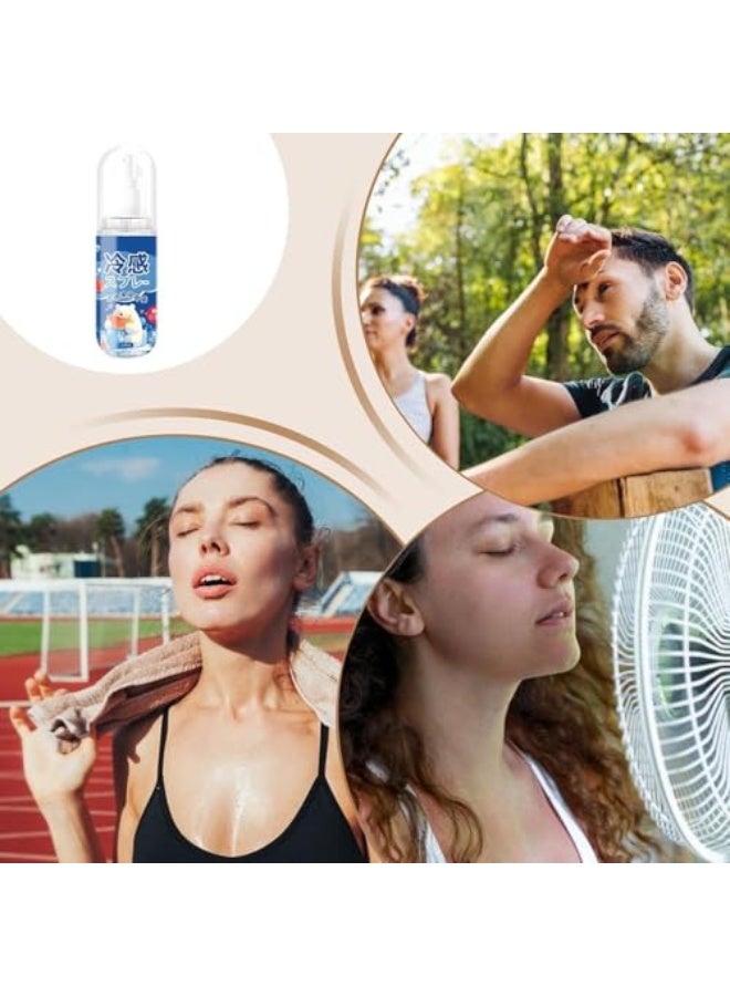 Cooling Spray, 60ml Body & Hair Mist Spray With Refreshing Effect, Lightweight Cooling Solution For Outdoor Days | Natural Skin Spray For Summer Travel Comfort With Friends Family Or Camp Activities - Image 5