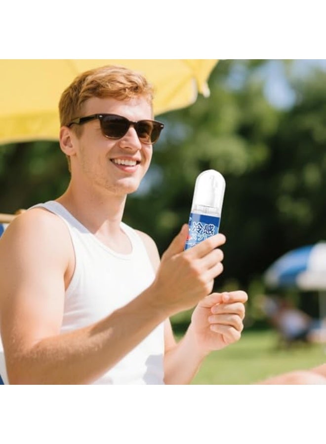 Cooling Spray, 60ml Body & Hair Mist Spray With Refreshing Effect, Lightweight Cooling Solution For Outdoor Days | Natural Skin Spray For Summer Travel Comfort With Friends Family Or Camp Activities - Image 3