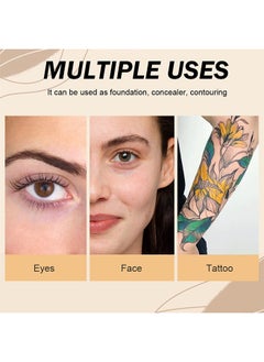 QIC Waterproof Cream Concealer Contour Makeup, Professional Caramels  for Tattoo Concealer or Corrects Dark Circles Red Marks Scars Eye Bags Freckle,Longwear&Easy to Apply  - Image 3