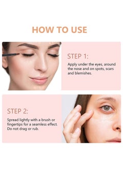 QIC Waterproof Cream Concealer Contour Makeup, Professional Caramels  for Tattoo Concealer or Corrects Dark Circles Red Marks Scars Eye Bags Freckle,Longwear&Easy to Apply  - Image 5