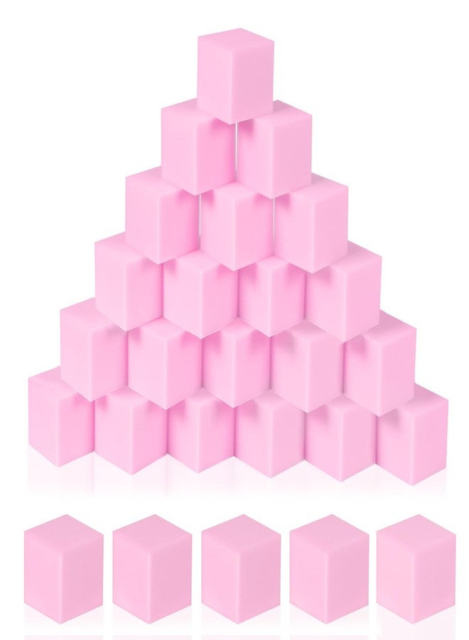 COZYTRAUM 48-Pack 5 Inch Foam Cubes, Soft Play Pit Fillers for Indoor Games, Trampoline & Rock Climbing Mats - Light Pink - Image 1