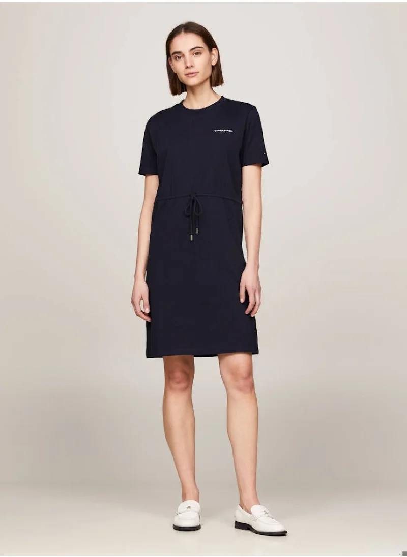 TOMMY HILFIGER Women's 1985 Collection T-Shirt Mini Dress -  Pure organic cotton, Blue