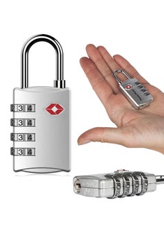 amazing.EGP Diyife Luggage Padlocks, [2 Pcs] TSA Padlock, Padlock for Backpacks, 4 Digit Security Padlock, Combination Locks for Suitcases Travel Backpack Luggage (Silver)  - Image 2