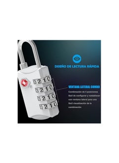 amazing.EGP Diyife Luggage Padlocks, [2 Pcs] TSA Padlock, Padlock for Backpacks, 4 Digit Security Padlock, Combination Locks for Suitcases Travel Backpack Luggage (Silver)  - Image 5