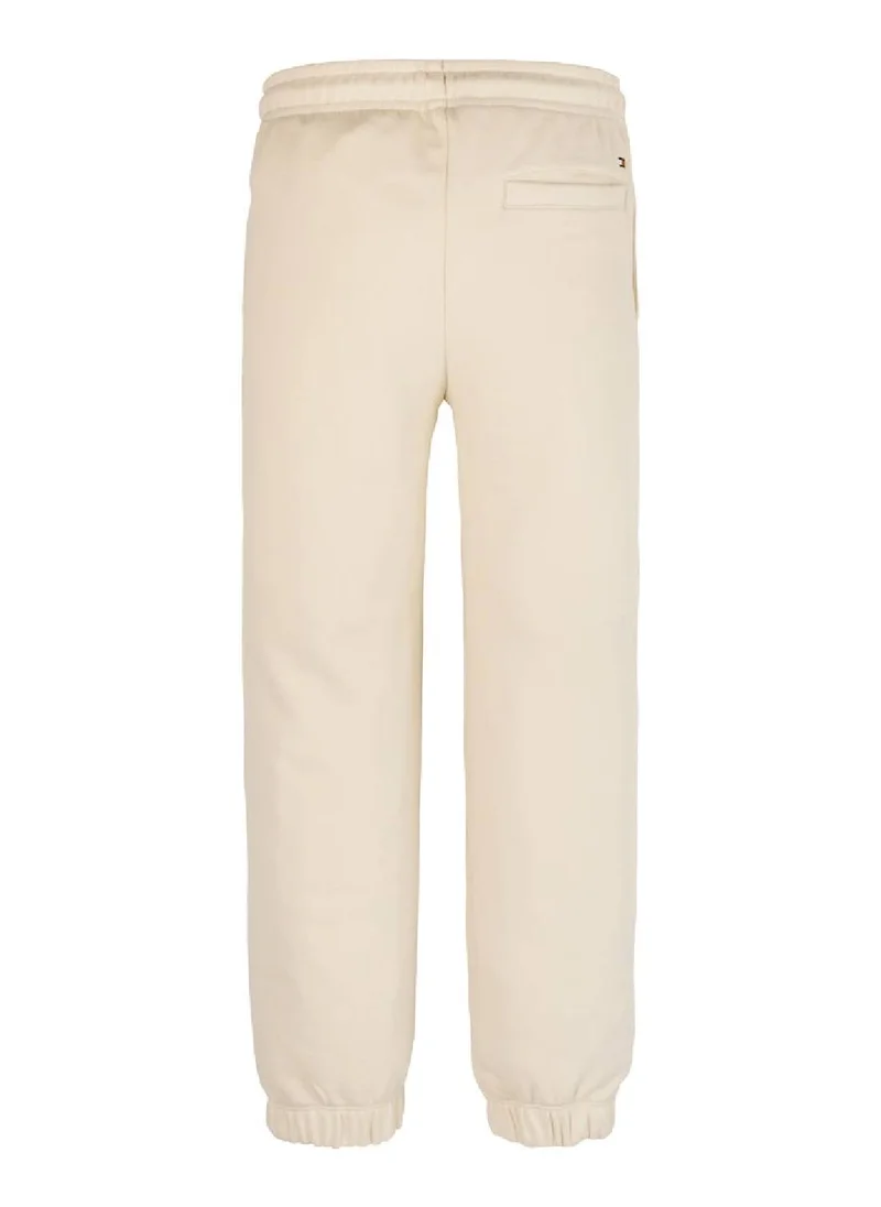 TOMMY HILFIGER Kids' Logo Sweatpants - Cotton, Beige