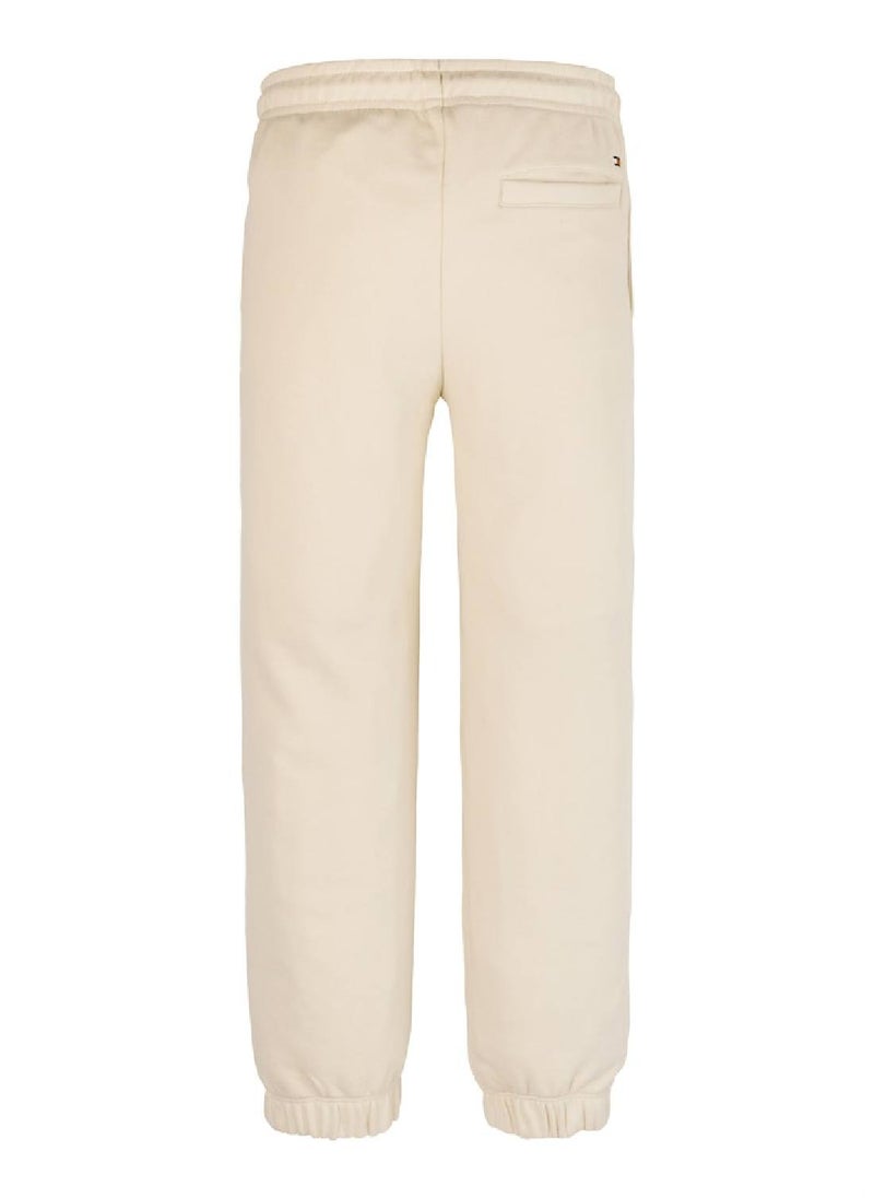 TOMMY HILFIGER Kids' Logo Sweatpants - Cotton, Beige  - Image 4