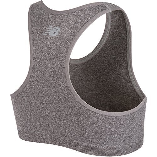 New Balance Big Girls' Performance Sport Bras, Grey Heather, 7/8 - Image 4