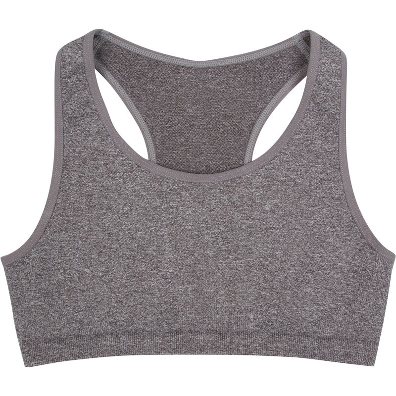 New Balance Big Girls' Performance Sport Bras, Grey Heather, 7/8 - Image 5