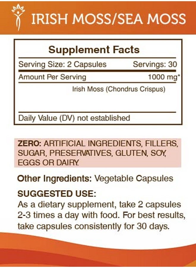 Secrets of the Tribe Secrets of the Tribe Irish Moss 60 Capsules, 1000 mg, Sea Moss, Irish Moss (Chondrus Crispus) - Image 3