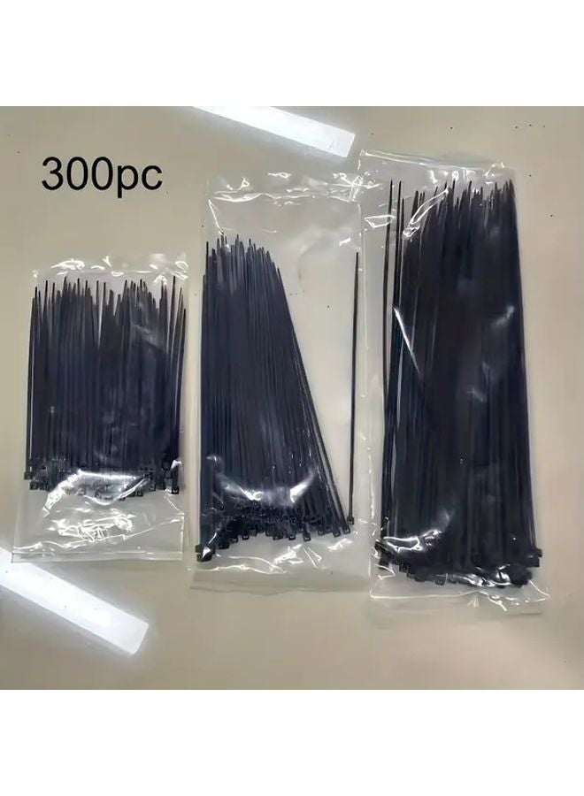 300pcs Black Nylon Cable Ties 3 94 Inch 5 91 Inch 7 87 Inch Heavy Duty Self Locking - Image 3
