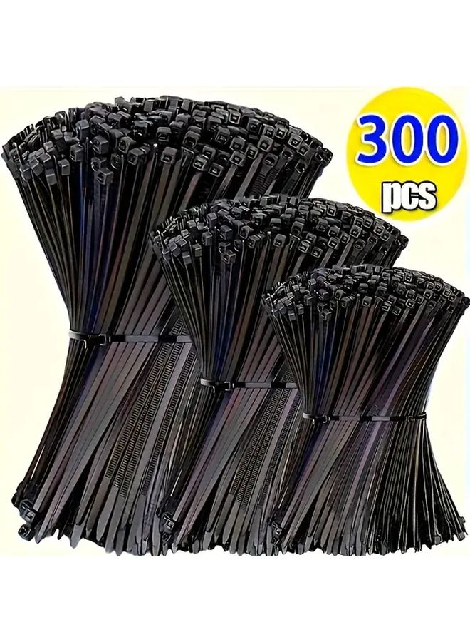 300pcs Black Nylon Cable Ties 3 94 Inch 5 91 Inch 7 87 Inch Heavy Duty Self Locking - Image 5