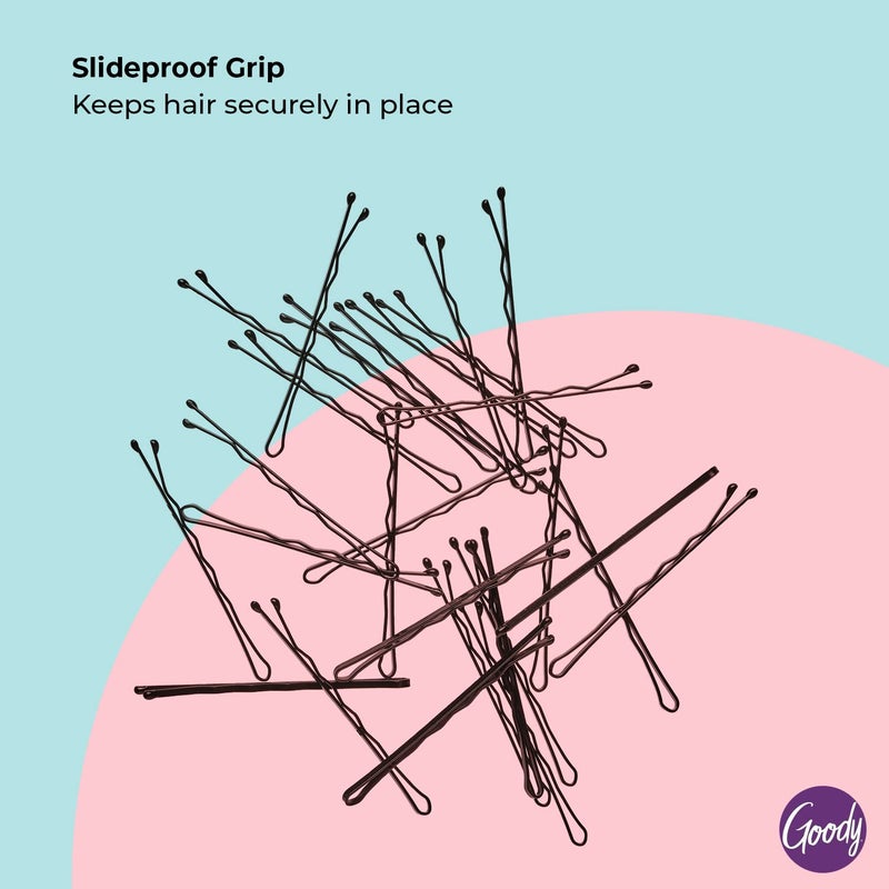 Goody SlideProof Bobby Pins, 26 Ct, Black, Comfortable Bobby Hair Pins for Styling, Lock In Place, Pain-Free Styling Accessories for Women & Men, All Hair Types - Image 3