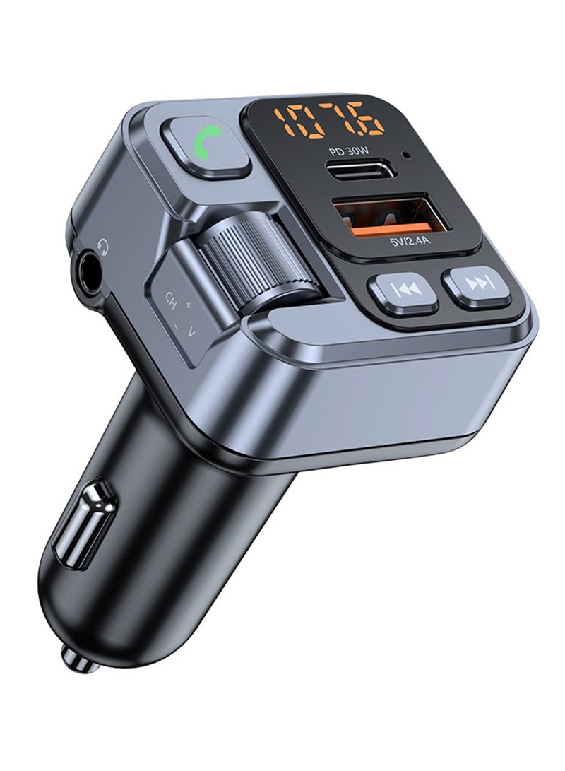 Furtey Smart Car Charger Pro - 36W QC3.0 Dual USB + Bluetooth 5.1 Hands-Free Kit Control | Wireless FM Transmitter  HD Audio for SUV/Luxury Cars - Image 1