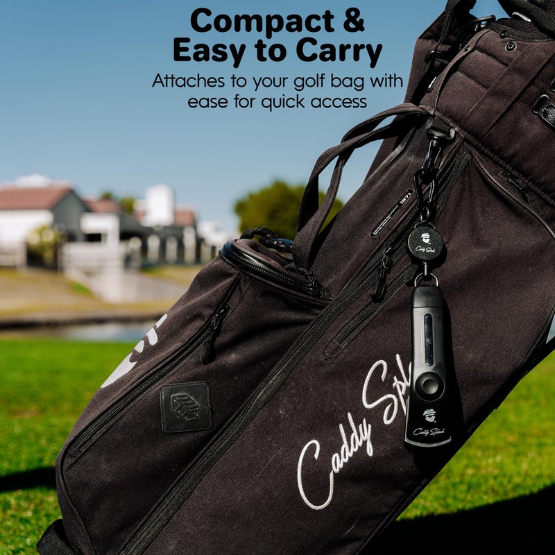 Caddy Splash Golf Club Brush Pro with Water- Heavy Duty Retractable Clip- Push Button for Easy Cleaning- Nylon Bristles- Holds 4 Oz- Golf Accessories for Men- Best Golf Gift - USA Company (Black) - Image 5