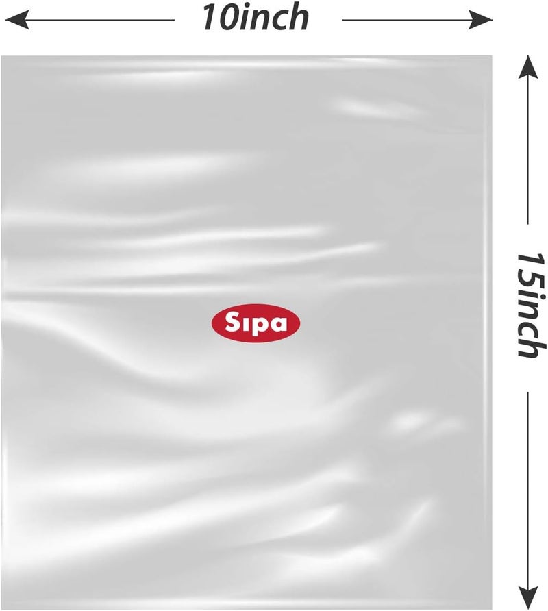 SIPA أكياس فرن متعددة الاستخدامات SIPA 10 × 15 خالية من BPA قابلة للتصرف طبقة واحدة PET مع إغلاق بخيط مثالي للطهي تحتفظ بالرطوبة آمنة للاستخدام في الميكروويف حمراء 100 عبوة - Image 5