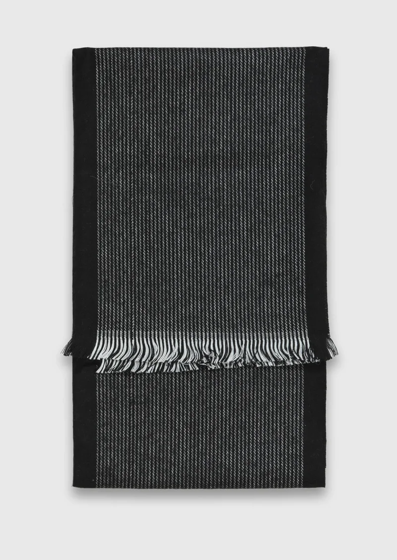 Ramsey Grey %65 Acrylıc ,%35 Wool  Scarf