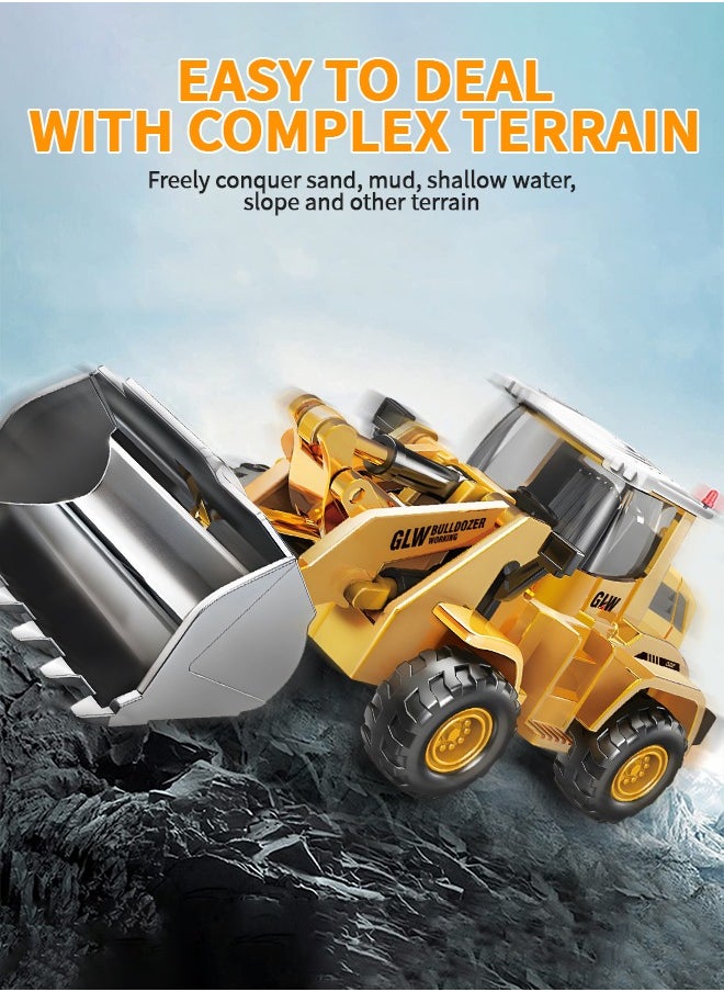 GROIC - Construction Vehicles Truck Toys,Excavator Digger Bulldozer Forklift Toys,Construction Trucks Toy Set for Kids - Image 1
