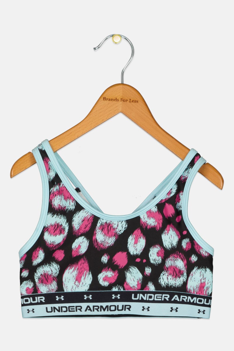 UNDER ARMOUR Kids Girl Fitted Non Padded Sports Bra, Multicolor - Image 2