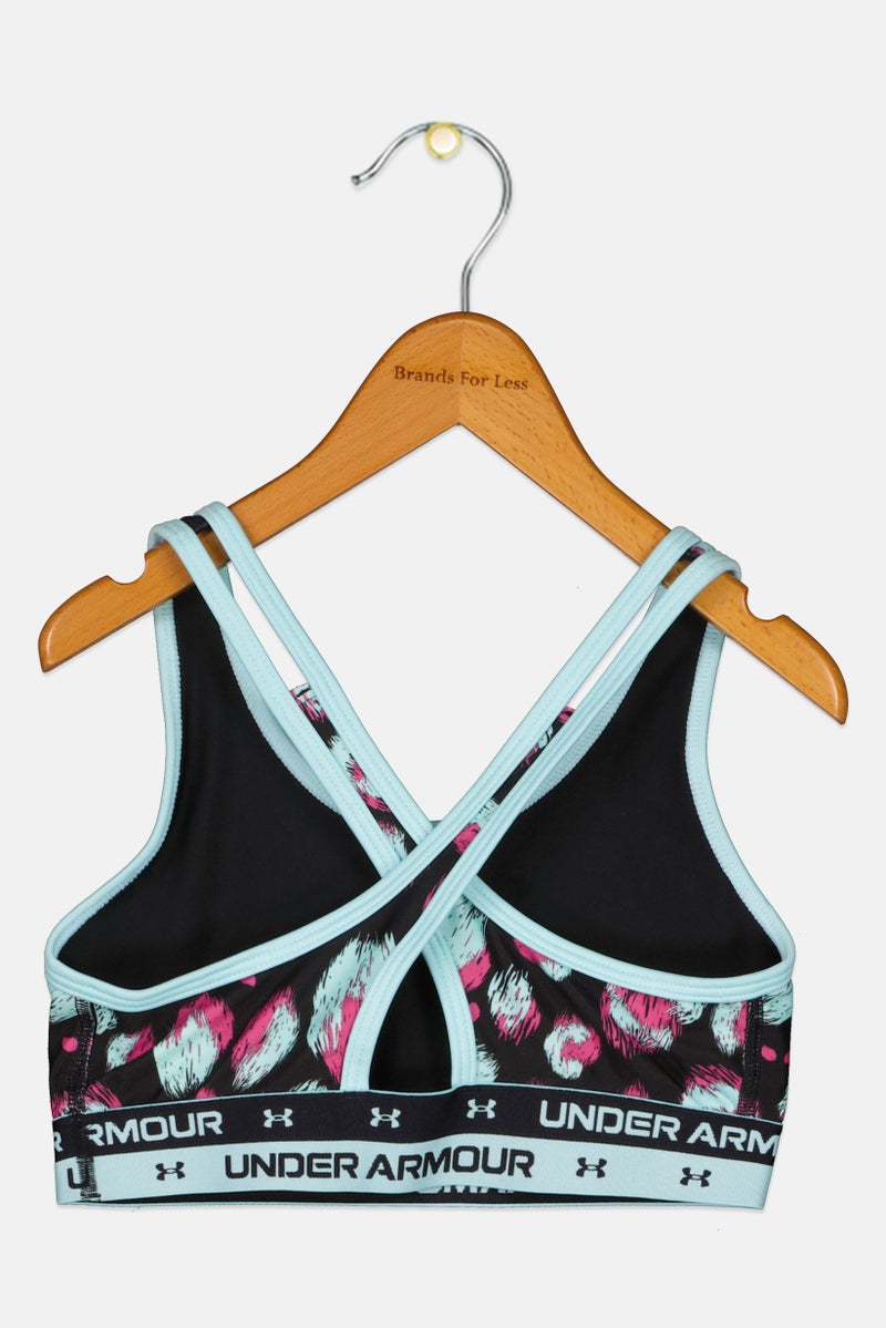 UNDER ARMOUR Kids Girl Fitted Non Padded Sports Bra, Multicolor - Image 3