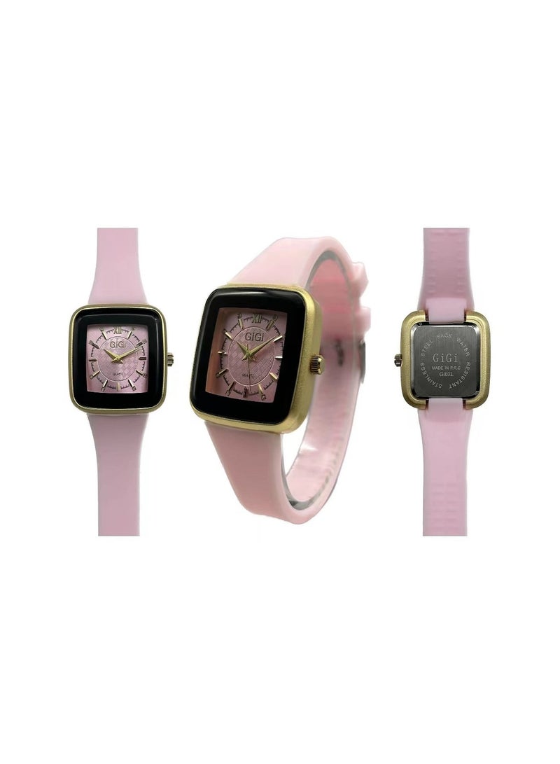 GIGI Analog Watch With Pink Leather Strap - Image 5