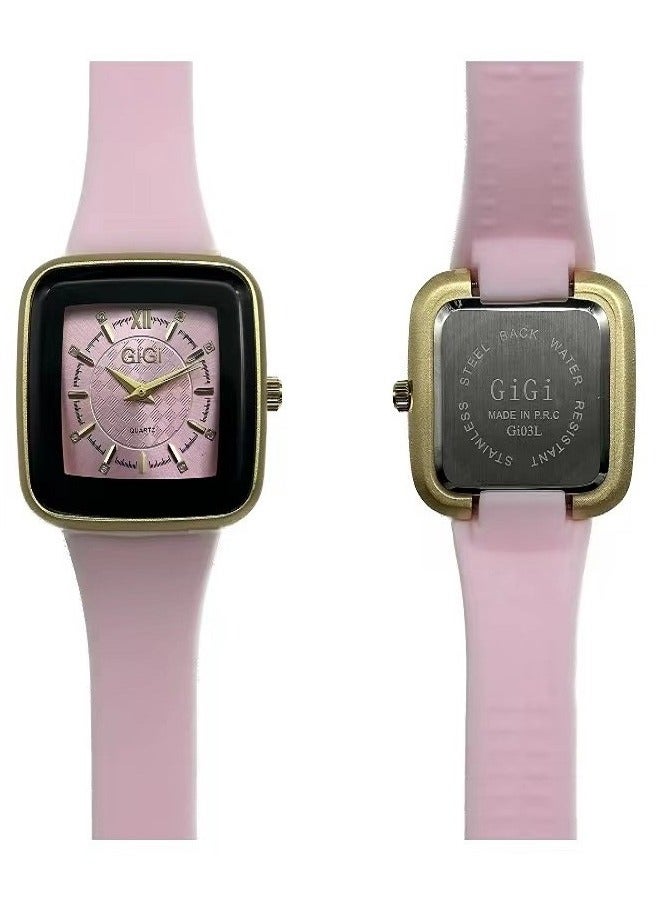 GIGI Analog Watch With Pink Leather Strap - Image 4