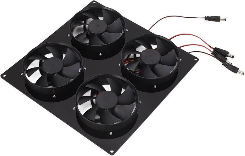 Solar Panel Cooling Fan Kit 4 Ports ABS Material for Outdoor Pet Sheds Greenhouses - Image 3