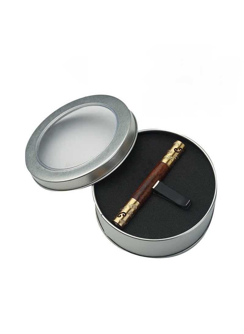 Generic - Car perfume,Air Freshener Car Clips,Solid Wood and Brass Car Vent Aromatherapy Clips,Car Diffuser Vent Clips,Cylindrical Essential Oil Car Aromatherapy Clips with 2 Aromatherapy Sticks,Brown - Image 1
