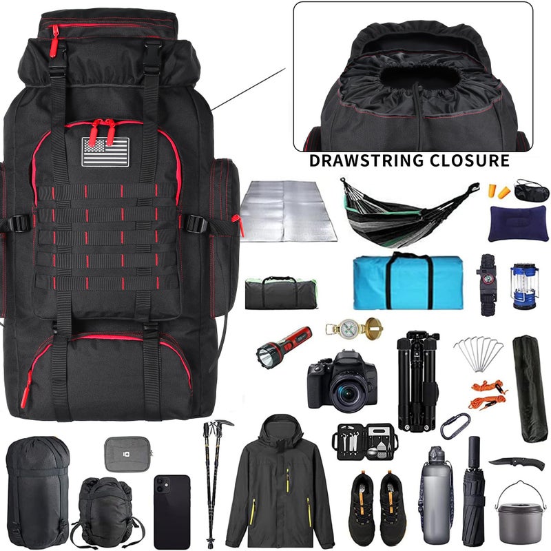 W WINTMING Hiking Backpack for Men 70L/100L Camping Backpack Military Rucksack Molle 3 Days Assault Pack for Climbing - Image 4