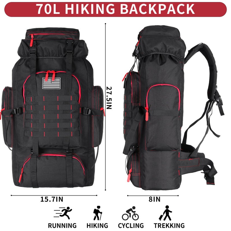 W WINTMING Hiking Backpack for Men 70L/100L Camping Backpack Military Rucksack Molle 3 Days Assault Pack for Climbing - Image 2