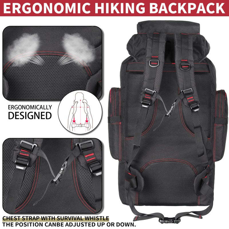 W WINTMING Hiking Backpack for Men 70L/100L Camping Backpack Military Rucksack Molle 3 Days Assault Pack for Climbing - Image 5