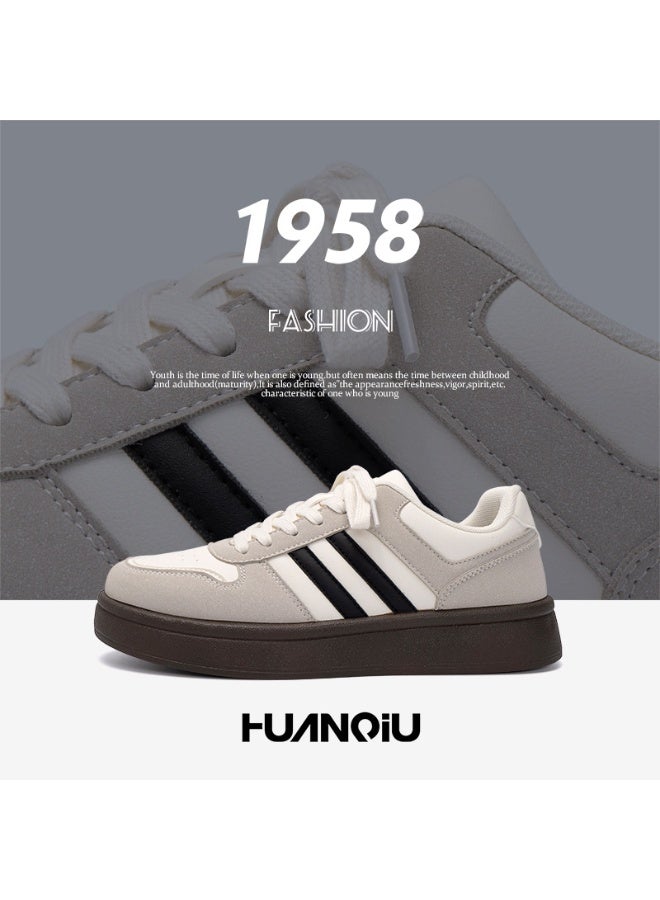 Huanqiu 1958 Retro Casual Sneakers, Classic Striped Low-Top Skate Shoes, Fashion Versatile Men's and Women's Trendy Shoes
