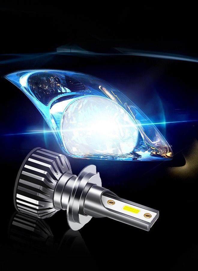 2 حزمة H7 LED المصابيح الأمامية 360 درجة قابل للتعديل عالية ومنخفضة شعاع تحويل عدة 6500K مشرق الأبيض LED سوبر مشرق استبدال التوصيل ن اللعب