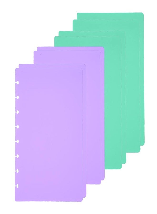 مجموعة ITSYHPRO المكونة من 4 أغطية قرصية صغيرة الحجم لـ Happy Planner باللون البنفسجي، متوافقة مع Circa Arc TUL و Happy Planner (2 بنفسجي و 2 أزرق، صغير الحجم). - Image 1