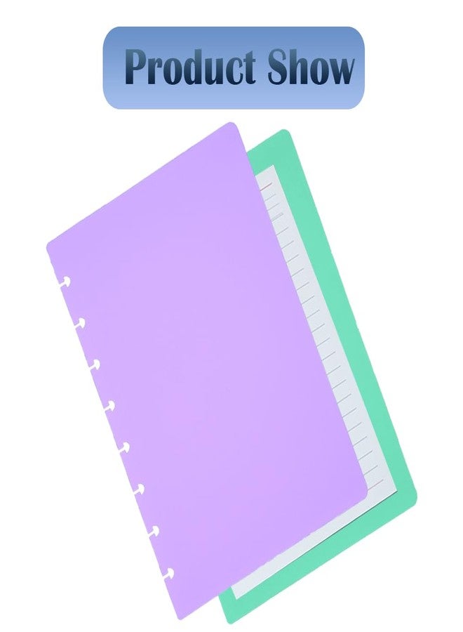 مجموعة ITSYHPRO المكونة من 4 أغطية قرصية صغيرة الحجم لـ Happy Planner باللون البنفسجي، متوافقة مع Circa Arc TUL و Happy Planner (2 بنفسجي و 2 أزرق، صغير الحجم). - Image 2