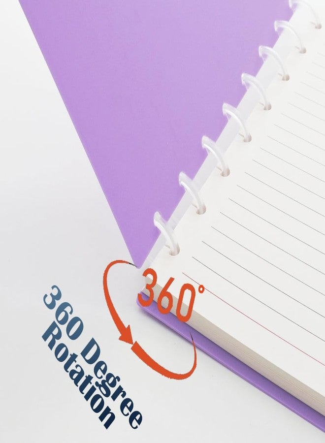 مجموعة ITSYHPRO المكونة من 4 أغطية قرصية صغيرة الحجم لـ Happy Planner باللون البنفسجي، متوافقة مع Circa Arc TUL و Happy Planner (2 بنفسجي و 2 أزرق، صغير الحجم). - Image 5
