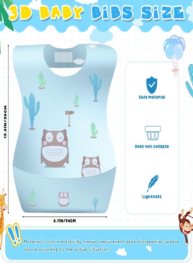 Floraltop مرايل أطفال فلورال توب للاستخدام مرة واحدة، 100 أو 200 قطعة، مرايل سفر للأطفال الصغار، مرايل ناعمة مزودة بجيب لالتقاط الطعام، مناسبة للأطفال من الجنسين - Image 2
