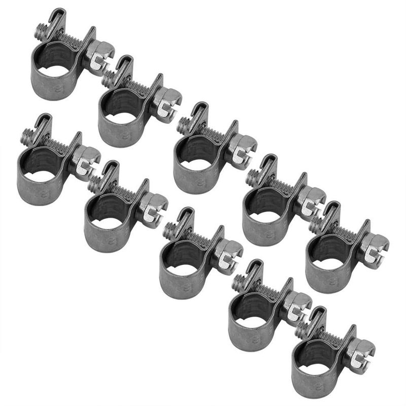 klarako Hose Clamps, 10 PCS 304 Stainless Steel Pipe Clip Fuel Line Tube Fastener Super Heavy Duty T Bolt Clamp 6mm-20mm All Sizes (6-8mm) - Image 1