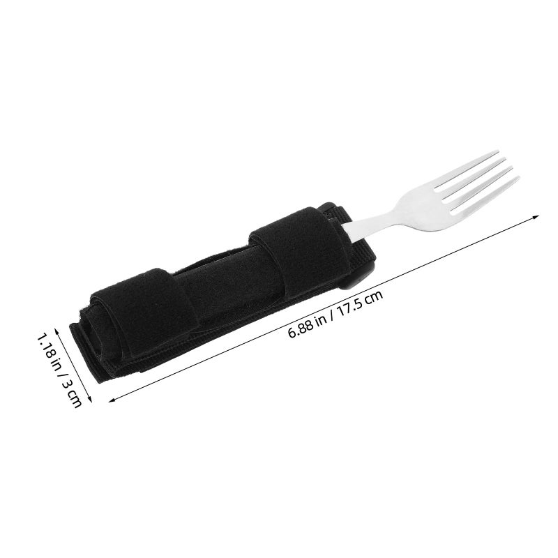2Pcs Adaptive Eating Utensils Fork Holder with Universal Strap for Hand Tremor and Arthritis Assistance - Image 3