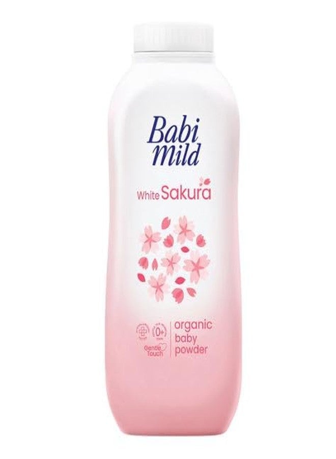 VIRAVIN HOUSEWARE Babi Mild White Sakura Organic,160g/baby powder suitable for newborn baby and everyone in the family/product of Thailand. - Image 1
