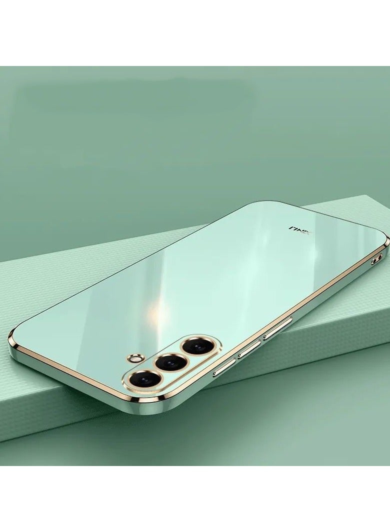 ايكارلوس جراب لهاتف Samsung Galaxy A56/A36 5G، غطاء واقٍ من مادة TPU مطلي بالكهرباء لامع، باللون الذهبي والأخضر - Image 2